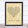 Tori Kelly Minute To Myself Vintage Heart Song Lyric Wall Art Print