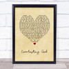 Chris Tomlin Everlasting God Vintage Heart Song Lyric Wall Art Print