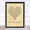 Daniel O'Donnell Home to Donegal Vintage Heart Song Lyric Wall Art Print