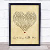 Nilu Are You With Me Vintage Heart Song Lyric Wall Art Print