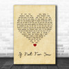 Bob Dylan If Not For You Vintage Heart Song Lyric Wall Art Print