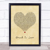 Beyonce feat. Jay-Z Drunk In Love Vintage Heart Song Lyric Wall Art Print