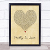 Bros Madly In Love Vintage Heart Song Lyric Wall Art Print