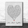 Let's Stick Together Bryan Ferry Grey Heart Song Lyric Music Wall Art Print