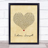 Elton John Indian Sunset Vintage Heart Song Lyric Wall Art Print