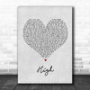 Lighthouse Family High Grey Heart Song Lyric Music Wall Art Print