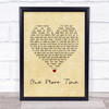 Orchestral Manoeuvres In The Dark One More Time Vintage Heart Song Lyric Wall Art Print