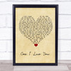 Slade Coz I Luv You Vintage Heart Song Lyric Wall Art Print