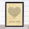 Casting Crowns Just Be Held Vintage Heart Song Lyric Wall Art Print