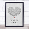 Lisa Stansfield In All The Right Places Grey Heart Song Lyric Music Wall Art Print