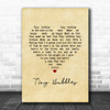 Sidney Devine Tiny Bubbles Vintage Heart Song Lyric Wall Art Print