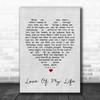 Love Of My Life Santana Grey Heart Song Lyric Music Wall Art Print
