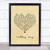 Yeah Yeah Yeahs Wedding Song Vintage Heart Song Lyric Wall Art Print