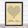 Kacey Musgraves Golden Hour Vintage Heart Song Lyric Wall Art Print