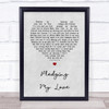 Marvin Gaye & Diana Ross Pledging My Love Grey Heart Song Lyric Music Wall Art Print