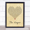 Blossoms The Keeper Vintage Heart Song Lyric Wall Art Print