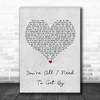 Marvin Gaye You're All I Need To Get By Grey Heart Song Lyric Music Wall Art Print