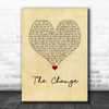 Garth Brooks The Change Vintage Heart Song Lyric Wall Art Print