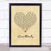 José González Heartbeats Vintage Heart Song Lyric Wall Art Print