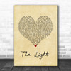 Disturbed The Light Vintage Heart Song Lyric Wall Art Print