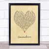 Matt Monro Somewhere Vintage Heart Song Lyric Wall Art Print