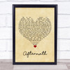 Muse Aftermath Vintage Heart Song Lyric Wall Art Print