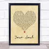 Rhodes Your Soul Vintage Heart Song Lyric Wall Art Print