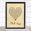 The Courteeners That Kiss Vintage Heart Song Lyric Wall Art Print