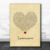 Dan Stevens Evermore Vintage Heart Song Lyric Wall Art Print