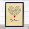 Yeah Yeah Yeahs Hysteric Vintage Heart Song Lyric Wall Art Print