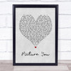 Mumford & Sons Picture You Grey Heart Song Lyric Music Wall Art Print