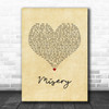 Creeper Misery Vintage Heart Song Lyric Wall Art Print