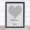 Natty Bedroom Eyes Grey Heart Song Lyric Music Wall Art Print