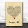 Stormzy Own It Vintage Heart Song Lyric Wall Art Print