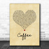 Tori Kelly Coffee Vintage Heart Song Lyric Wall Art Print
