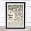 Andy Williams The Impossible Dream (The Quest) Vintage Script Song Lyric Wall Art Print