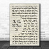 ABBA The Way Old Friends Do Vintage Script Song Lyric Wall Art Print ABBA The Way Old Friends Do Vintage Script Song Lyric Wall Art Print