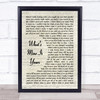 Kane Brown What's Mine Is Yours Vintage Script Song Lyric Wall Art Print