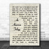 Elvis Presley An American Trilogy Vintage Script Song Lyric Wall Art Print