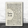 Tina Arena Symphony For Life Vintage Script Song Lyric Wall Art Print