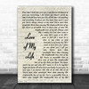 Brian McKnight Love of My Life Vintage Script Song Lyric Wall Art Print