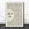 Breaking Benjamin Ashes Of Eden Vintage Script Song Lyric Wall Art Print