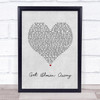 Ocean Colour Scene Get Blown Away Grey Heart Song Lyric Music Wall Art Print