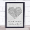 Old Dominion No Such Thing As A Broken Heart Grey Heart Song Lyric Music Wall Art Print