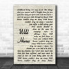 Susan Boyle Wild Horses Vintage Script Song Lyric Wall Art Print