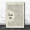 The Used Smother Me Vintage Script Song Lyric Wall Art Print
