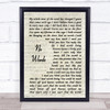 Cody Jinks No Words Vintage Script Song Lyric Wall Art Print