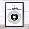 Kasabian L.S.F. (Lost Souls Forever) Vinyl Record Song Lyric Wall Art Print