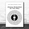 Lady Gaga Always Remember Us This Way Vinyl Record Song Lyric Wall Art Print