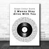 Ocean Colour Scene I Wanna Stay Alive With You Vinyl Record Song Lyric Wall Art Print